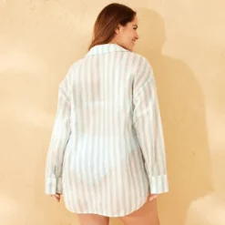 Women's Long Sleeve Button-Down Cover Up Top - Wild Fable™ Cream -Wild Fable Store GUEST 627f3a44 2c3e 44b4 8faa 5bd9da522d3c