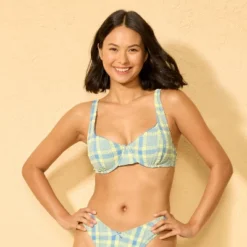 Women's Textured Plaid Underwire Bikini Top - Wild Fable - Blue/Yellow 11 Women's Textured Plaid Underwire Bikini Top - Wild Fable - Blue/Yellow -Wild Fable Store GUEST 62eb01cf 6c82 47c5 b396 3ca746c9f6f4