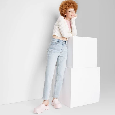 Women's Super-High Rise Tapered Jeans - Wild Fable™ Light Wash 5 Women's Super-High Rise Tapered Jeans - Wild Fable™ Light Wash - Image 3