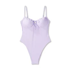 Women's Shirred Detail Underwire High Leg Extra Cheeky One Piece Swimsuit - Wild Fable™ Lilac Purple 11 Women's Shirred Detail Underwire High Leg Extra Cheeky One Piece Swimsuit - Wild Fable™ Lilac Purple -Wild Fable Store GUEST 643cc657 0676 492b 8d93 762fcf861d8e