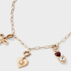 Build Your Own Heart And Butterfly Charm Necklace - Wild Fable™ Gold -Wild Fable Store GUEST 679ee3c0 b324 4493 bbb7 c8638b1a47d2