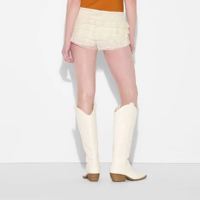 Women's High-Rise Bloomer Shorts - Wild Fable™ Cream 4 Women's High-Rise Bloomer Shorts - Wild Fable™ Cream - Image 2
