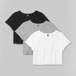 Women's Short Sleeve V-Neck 3pk Bundle T-Shirt - Wild Fable™ White 9 Women's Short Sleeve V-Neck 3pk Bundle T-Shirt - Wild Fable™ White -Wild Fable Store GUEST 6961188c 582e 4411 a367 956609d152a5