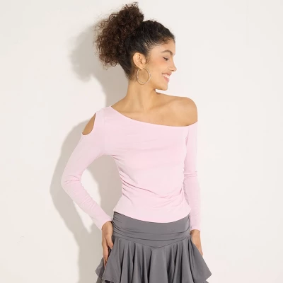 Women's One-Shoulder Long Sleeve Knit Top - Wild Fable™ 6 Women's One-Shoulder Long Sleeve Knit Top - Wild Fable™ - Image 4