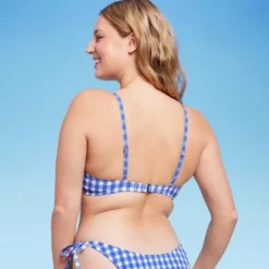 Women's Ruffle Trim Textured Underwire Bikini Top - Wild Fable™ Cobalt Blue Gingham Print 13 Women's Ruffle Trim Textured Underwire Bikini Top - Wild Fable™ Cobalt Blue Gingham Print -Wild Fable Store GUEST 6b014206 7d5a 41d3 aaa7 2d5c283084ba