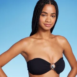 Women's Pucker Textured Center Front Shell Detail Bandeau Bikini Top - Wild Fable™ 12 Women's Pucker Textured Center Front Shell Detail Bandeau Bikini Top - Wild Fable™ -Wild Fable Store GUEST 6b19bb98 4d3d 40bb a6dc b3d65408e57f