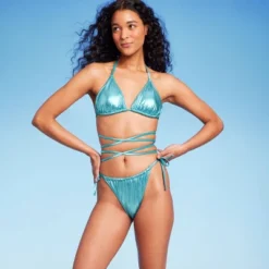 Women's Foil Strappy Extra High Leg Super Cheeky Bikini Bottom - Wild Fable™ Teal Blue 12 Women's Foil Strappy Extra High Leg Super Cheeky Bikini Bottom - Wild Fable™ Teal Blue -Wild Fable Store GUEST 6bd96fdc 504c 475e 8e72 705f9a7f7cf4