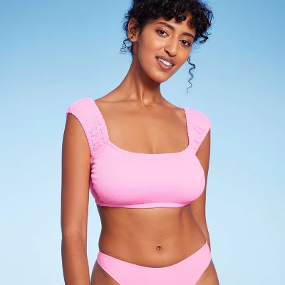 Women's Cap Sleeve Smocked Bralette Bikini Top - Wild Fable™ 8 Women's Cap Sleeve Smocked Bralette Bikini Top - Wild Fable™ - Image 6