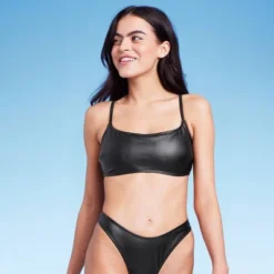 Women's Faux Leather Bralette Bikini Top - Wild Fable™ Black 16 Women's Faux Leather Bralette Bikini Top - Wild Fable™ Black -Wild Fable Store GUEST 6de6a10b c9b4 454a 84e9 82bed3b0536e