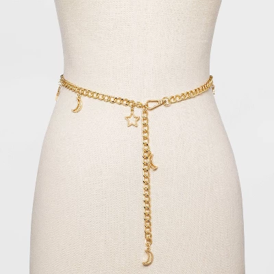 Women's Celestial Chain Belt - Wild Fable™ Gold 3 Women's Celestial Chain Belt - Wild Fable™ Gold