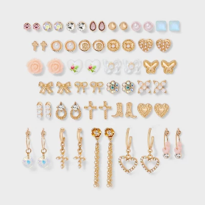 Butterfly Bows And Boots Multi Earring Set 30pc - Wild Fable™ Gold 5 Butterfly Bows And Boots Multi Earring Set 30pc - Wild Fable™ Gold - Image 3