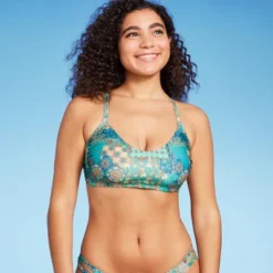 Women's Scoop Front Bralette Bikini Top - Wild Fable™ Blue Patchwork Print 17 Women's Scoop Front Bralette Bikini Top - Wild Fable™ Blue Patchwork Print -Wild Fable Store GUEST 72b23f93 76e2 4dc3 96ab f23f458e6968