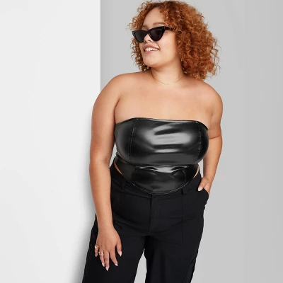 Women's Faux Leather Tube Top - Wild Fable™ 5 Women's Faux Leather Tube Top - Wild Fable™ - Image 3