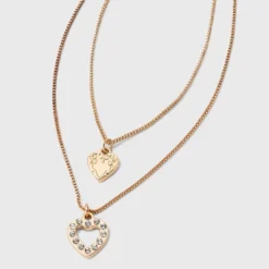Texture Heart Charm Multi-Strand Necklace - Wild Fable™ Gold 7 Texture Heart Charm Multi-Strand Necklace - Wild Fable™ Gold -Wild Fable Store GUEST 75314bf1 f4d3 4008 a496 c0136ed3f8e3