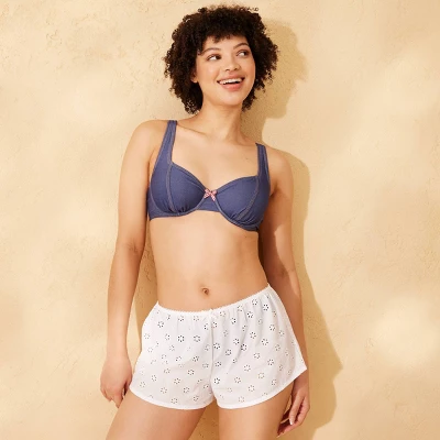 Women's Eyelet Low-Rise Cover Up Shorts - Wild Fable™ White 4 Women's Eyelet Low-Rise Cover Up Shorts - Wild Fable™ White - Image 2