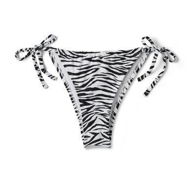 Women's Ultra High Leg Adjustable Coverage Bikini Bottom - Wild Fable™ Black/White Zebra Print 7 Women's Ultra High Leg Adjustable Coverage Bikini Bottom - Wild Fable™ Black/White Zebra Print - Image 5
