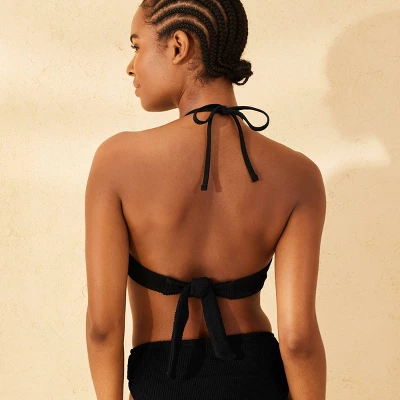 Women's Pucker Textured Multiway Triangle Bikini Top - Wild Fable™ 3 Women's Pucker Textured Multiway Triangle Bikini Top - Wild Fable™