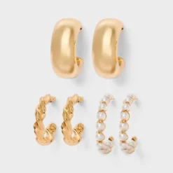 Smooth Twist And Pearl Hoop Earring Set 3pc - Wild Fable™ Gold 7 Smooth Twist And Pearl Hoop Earring Set 3pc - Wild Fable™ Gold -Wild Fable Store GUEST 78297633 05f9 4c0f acdd 28166b8d1c48