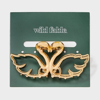 Swan Cut Out Claw Hair Clip - Wild Fable™ Gold 3 Swan Cut Out Claw Hair Clip - Wild Fable™ Gold