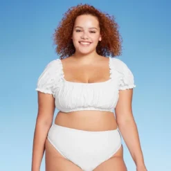 Women's Puff Sleeve Eyelette Bralette Bikini Top - Wild Fable™ White 17 Women's Puff Sleeve Eyelette Bralette Bikini Top - Wild Fable™ White -Wild Fable Store GUEST 79425e88 3d3e 4ccd aeb1 63c8f7fa5690