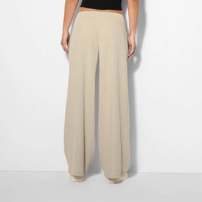 Women's Linen Trousers - Wild Fable™ Beige 4 Women's Linen Trousers - Wild Fable™ Beige - Image 2