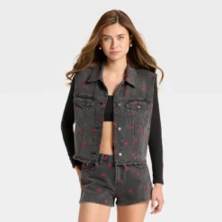 Women's Denim Oversized Trucker Vest - Wild Fable™ Black Wash 10 Women's Denim Oversized Trucker Vest - Wild Fable™ Black Wash -Wild Fable Store GUEST 884ba6e2 f9df 4e0c 85fe 99e7b1e237be