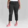 Women's Super-High Rise Distressed Slim Straight Jeans - Wild Fable™ Black Wash -Wild Fable Store GUEST 88cef939 ce11 4a94 9575 0a415328dd74