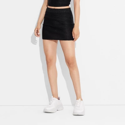 Women's Sweater Mini Skirt - Wild Fable™ Black 3 Women's Sweater Mini Skirt - Wild Fable™ Black