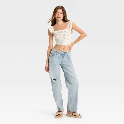 Women's Ruffle Sleeve Smocked Tank Top - Wild Fable™ 4 Women's Ruffle Sleeve Smocked Tank Top - Wild Fable™ - Image 2