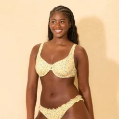 Women's Lace Trim Underwire Bikini Top - Wild Fable™ Yellow/Blue Floral Print -Wild Fable Store GUEST 8d0eb1d5 1d18 4f05 854b cd07b028bb8e