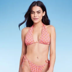 Women's U Bralette Multiway Bikini Top - Wild Fable™ Orange Tile Print -Wild Fable Store GUEST 94fa3ff9 1356 4512 b404 8e8377e91253