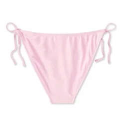Women's Side-Tie Scoop Front High Leg Cheeky Bikini Bottom - Wild Fable™ Light Pink Lurex -Wild Fable Store GUEST 972172d5 9e80 44dc 8857 f20fde6acd2b