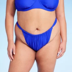 Women's Mid-Rise Cheeky High Leg Bikini Bottom - Wild Fable™ Blue 7 Women's Mid-Rise Cheeky High Leg Bikini Bottom - Wild Fable™ Blue -Wild Fable Store GUEST 9732027b 0efc 47c9 a00e 458bf5683679