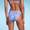 Women's Paisley Print Low-Rise Cheeky High Leg Bikini Bottom - Wild Fable™ Blue/Pink -Wild Fable Store GUEST 99352987 249f 4627 86ff bf64cccff6ae