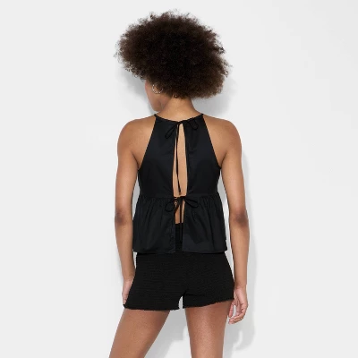 Women's High Neck Babydoll Halter Top - Wild Fable™ 4 Women's High Neck Babydoll Halter Top - Wild Fable™ - Image 2