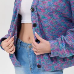 Women's V-Neck Button-Front Cardigan - Wild Fable™ Purple Abstract -Wild Fable Store GUEST a0496ece 6ae7 4156 a292 ba7157a69d5d