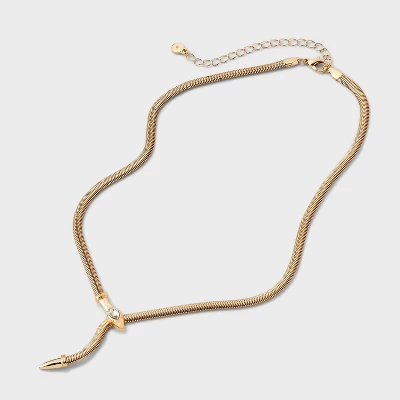 Snake Chain "Y" Necklace - Wild Fable™ Gold 4 Snake Chain "Y" Necklace - Wild Fable™ Gold - Image 2