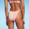 Women's Mesh Overlay Wide Strap Adjustable Ultra High Leg Bikini Bottom - Wild Fable™ Multi Swirl Print -Wild Fable Store GUEST af7af21a 0f2a 43ca 952c 946f66c43847