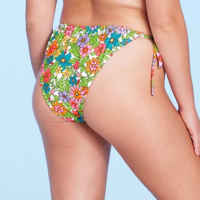 Women's Side-Tie Adjustable Coverage Ultra High Leg Bikini Bottom - Wild Fable™ Floral Print 6 Women's Side-Tie Adjustable Coverage Ultra High Leg Bikini Bottom - Wild Fable™ Floral Print - Image 4