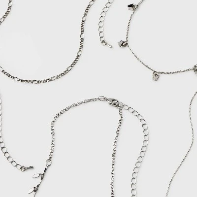 Butterfly Choker Necklace Set 5pc - Wild Fable™ Silver: Brass Lobster Claw Clasp, 12" Length 4 Butterfly Choker Necklace Set 5pc - Wild Fable™ Silver: Brass Lobster Claw Clasp, 12" Length - Image 2