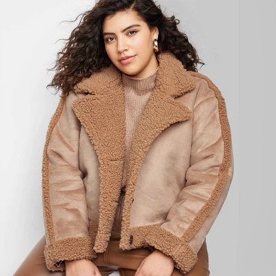 Women's Faux Shearling Jacket - Wild Fable™ 6 Women's Faux Shearling Jacket - Wild Fable™ - Image 4