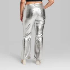 Women's High-Rise Metallic Flare Pants - Wild Fable™ -Wild Fable Store GUEST b4ce180b 3017 4233 b478 d6d86afeda3c