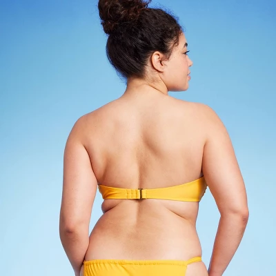 Women's Knot-Front Bandeau Bikini Top - Wild Fable™ Yellow 6 Women's Knot-Front Bandeau Bikini Top - Wild Fable™ Yellow - Image 4