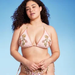 Women's Embroidered Detail Triangle Bikini Top - Wild Fable™ Multi Floral Print 11 Women's Embroidered Detail Triangle Bikini Top - Wild Fable™ Multi Floral Print -Wild Fable Store GUEST bbe5b68f 1e5d 491d 9195 36be47fc09e7