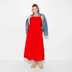 Women's Smocked Tiered Maxi A-Line Dress - Wild Fable™ Red 9 Women's Smocked Tiered Maxi A-Line Dress - Wild Fable™ Red -Wild Fable Store GUEST bc001b7c a9c2 41ac ac43 be9155a40ffb
