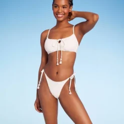 Women's Crochet Side-Tie Extra Cheeky Extra High Waist Bikini Bottom - Wild Fable™ Cream -Wild Fable Store GUEST bc4b4b80 e2d0 45f2 8f8c ecdb1c8c20f6