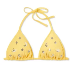 Women's Sequin Detail Triangle Bikini Top - Wild Fable™ Yellow -Wild Fable Store GUEST bc6a310a 7f77 4eab 8956 8f62fc4e502c