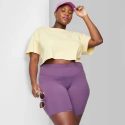 Women's High-Rise Polyester Bike Shorts - Wild Fable™ -Wild Fable Store GUEST bc8275e7 b2ea 4983 a816 1a894b9e3e22