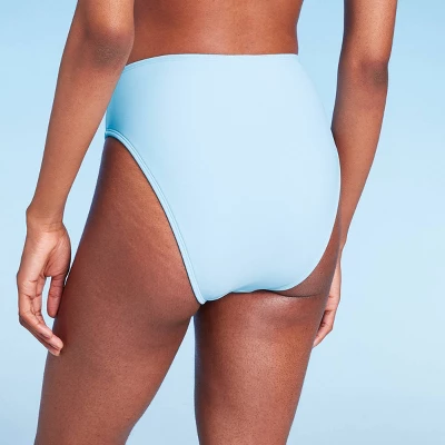 Women's High Leg Cheeky High Waist Bikini Bottom - Wild Fable™ Light Blue 3 Women's High Leg Cheeky High Waist Bikini Bottom - Wild Fable™ Light Blue