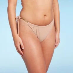 Women's Chain Detail Side-Tie Adjustable Coverage Bikini Bottom - Wild Fable™ Brown -Wild Fable Store GUEST bd183825 160d 4020 9a34 258462e54e57